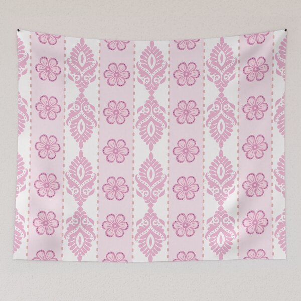 Item preview, Pink Vintage Paisley Floral Seamless Stripe Pattern designed and sold by prapapon.