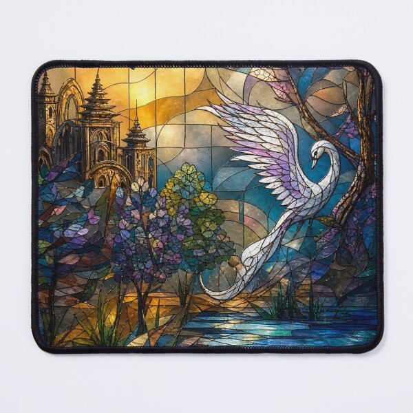 Item preview, Art08_The_Swan_Sanctuary_Stained_Glass designed and sold by Atillasanati.