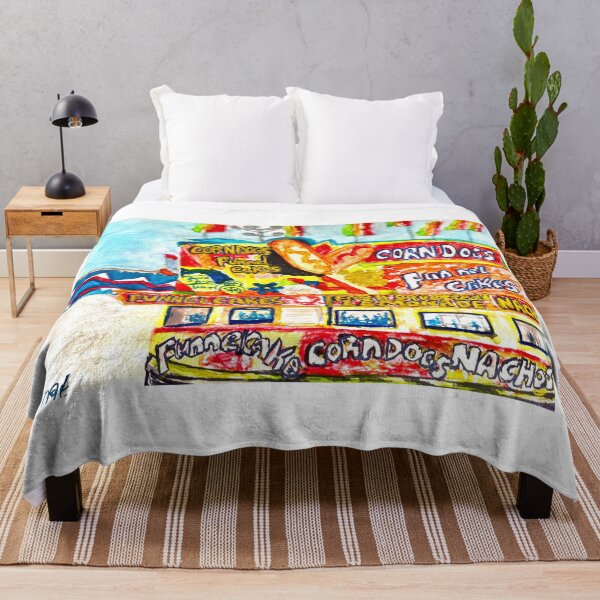 Item preview, Carnival Food Stand Watercolor Art designed and sold by BirdandaBrush.