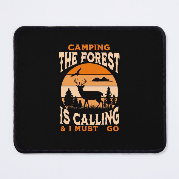 Item preview, Camping The Forest Is Calling And I Must Go - Vintage Wildlife Outdoor Sunset designed and sold by Vision Crafted.