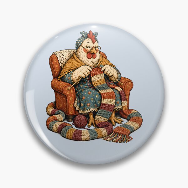 Item preview, Knitting Chicken – Cozy Crafting Hen designed and sold by ODIMGT.