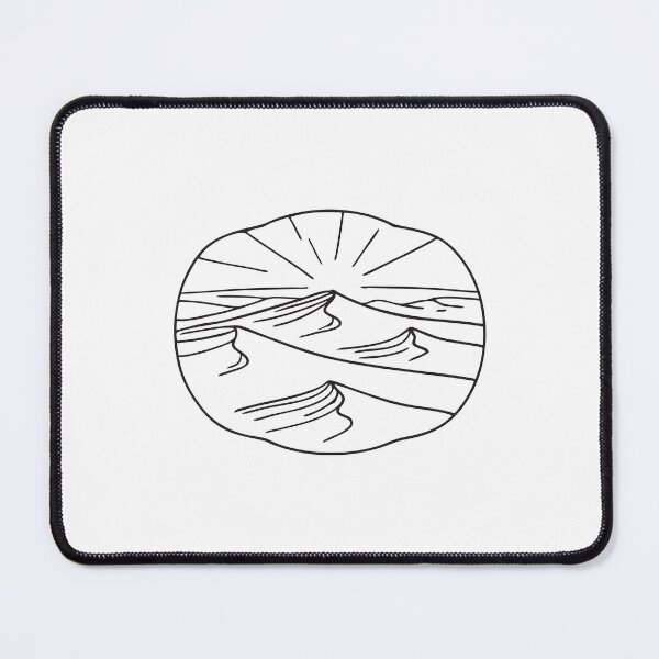 Item preview, A wide desert with small dunes in hand drawn sketch designed and sold by rasagamastore.