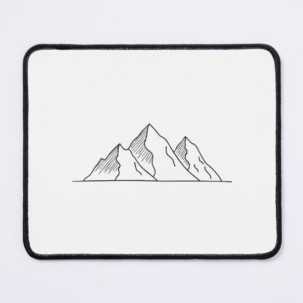 Item preview, A vast mountain range with peaks in doodle sketch style designed and sold by rasagamastore.