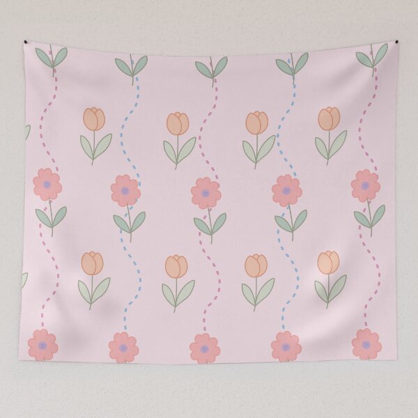 Item preview, Cute Pink Floral Seamless Pattern designed and sold by prapapon.