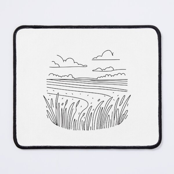 Item preview, A vast open field with tall grass in sketch style designed and sold by rasagamastore.