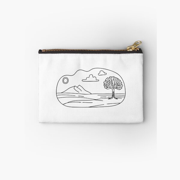 Item preview, A vast plain with a lone tree in doodle sketch form designed and sold by rasagamastore.