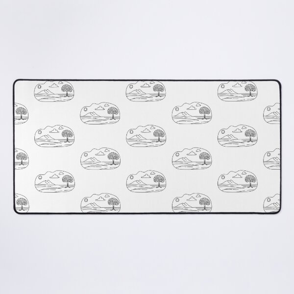 Item preview, A vast plain with a lone tree in doodle sketch form designed and sold by rasagamastore.
