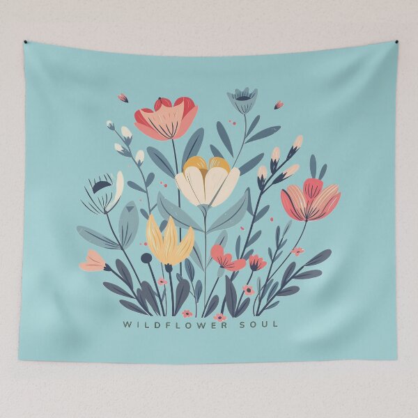 Item preview, Wildflower Soul Aesthetic Vintage Floral Bouquet Art designed and sold by SeJaa.