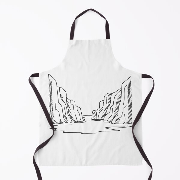 Item preview, A vast rocky valley with steep walls in doodle illustration designed and sold by rasagamastore.