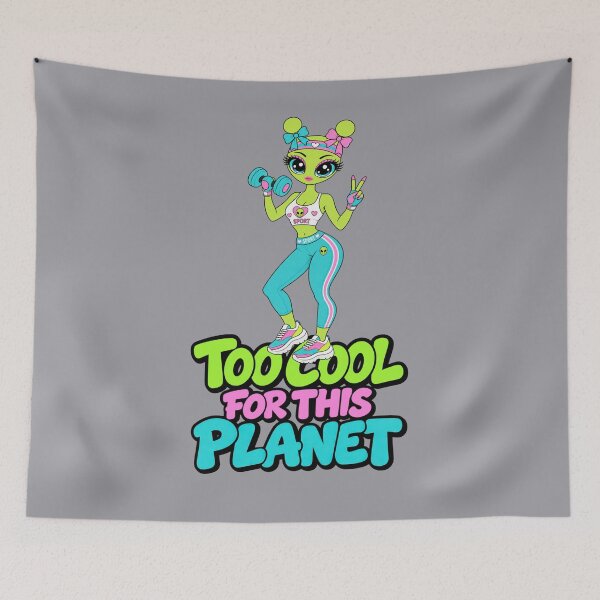Item preview, Too Cool for This Planet – Alien Gym Girl designed and sold by Aimetoi.