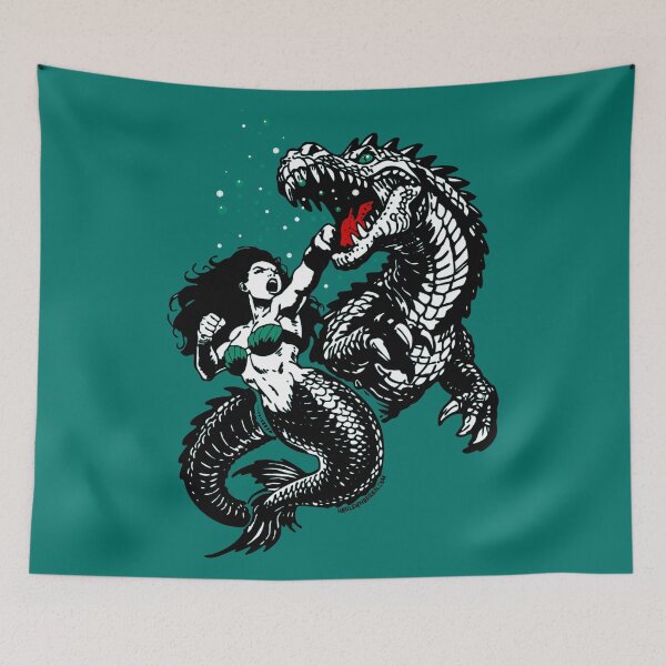 Item preview, Mermaid vs Loch Ness Monster designed and sold by HarleyWarren.