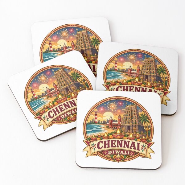 Item preview, Chennai Diwali Vintage Retro Badge – India Festival of Lights designed and sold by Globalcitytees.