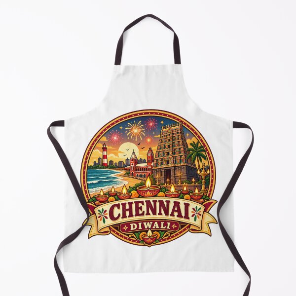 Item preview, Chennai Diwali Vintage Retro Badge – India Festival of Lights designed and sold by Globalcitytees.