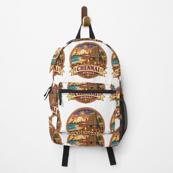 Item preview, Chennai Diwali Vintage Retro Badge – India Festival of Lights designed and sold by Globalcitytees.