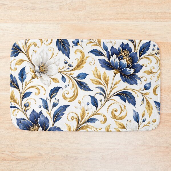 Item preview, Blue & Gold Botanical Flourish designed and sold by Julie Leisure Gardening.