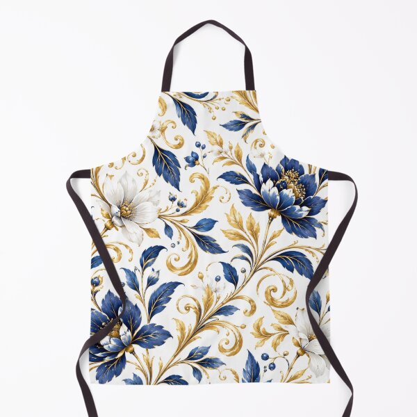Item preview, Blue & Gold Botanical Flourish designed and sold by Julie Leisure Gardening.