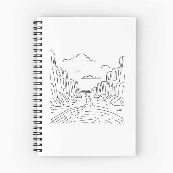 Item preview, A rocky valley with steep cliff walls in hand drawn doodle form designed and sold by rasagamastore.