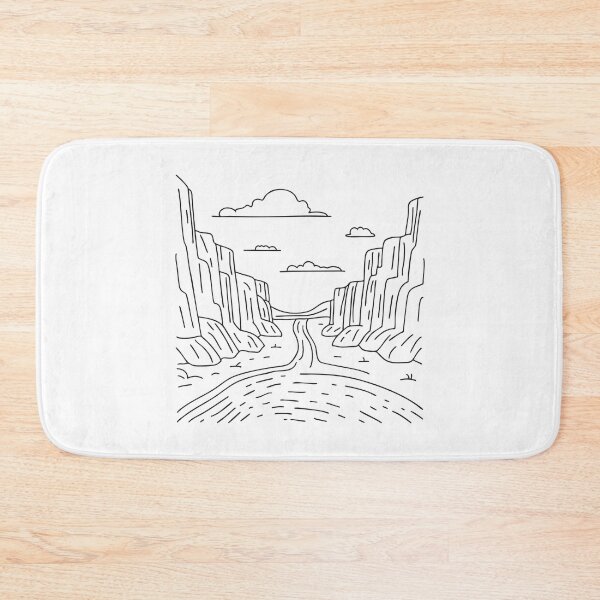 Item preview, A rocky valley with steep cliff walls in hand drawn doodle form designed and sold by rasagamastore.