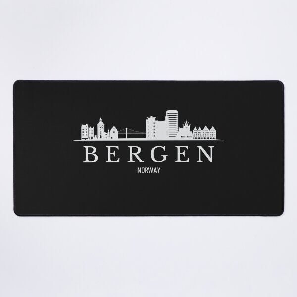 Artikelvorschau, Skyline von Bergen, Bergen, Norwegen entworfen und verkauft von Dressyourflag.