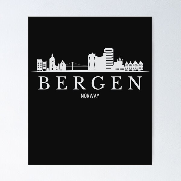 Item preview, Bergen skyline, Bergen Norway designed and sold by Dressyourflag.