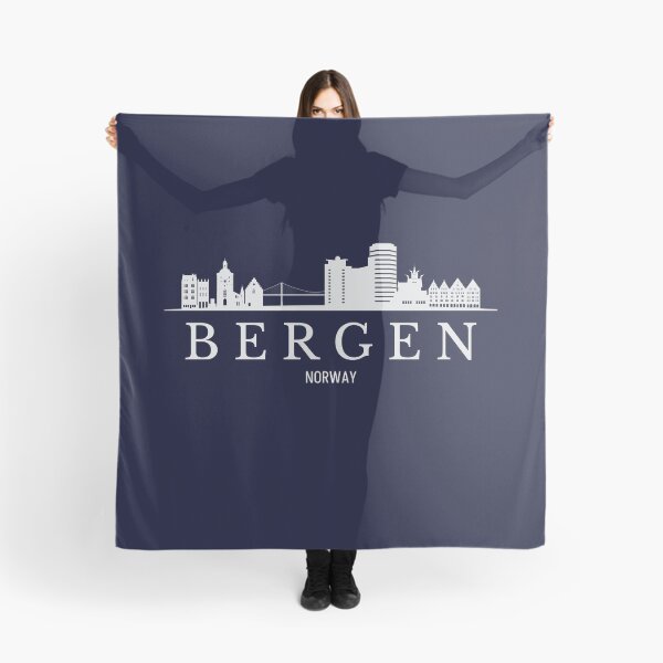 Artikelvorschau, Skyline von Bergen, Bergen, Norwegen entworfen und verkauft von Dressyourflag.