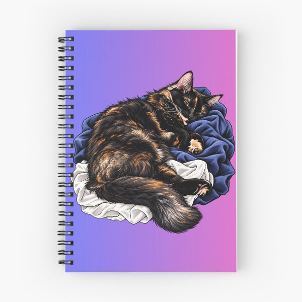 Item preview, Sleeping Tortoiseshell Cat on Rumpled Blankets designed and sold by TheSweetStack.