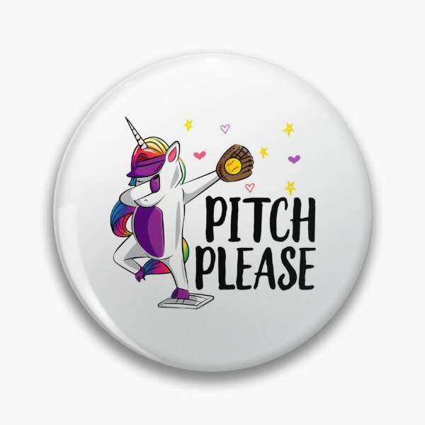 Item preview, Dabbing Unicorn Softball Girls Softball Dab Softball Gift Cute Softball Unicorn Pitch Please Black designed and sold by janyah-nair.