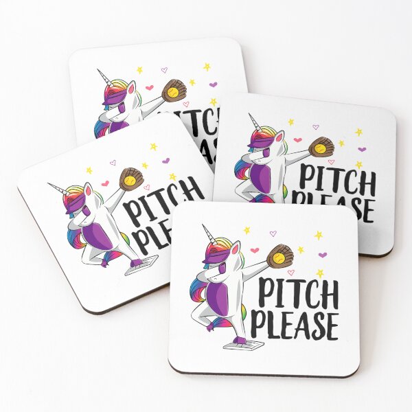 Item preview, Dabbing Unicorn Softball Girls Softball Dab Softball Gift Cute Softball Unicorn Pitch Please Black designed and sold by janyah-nair.