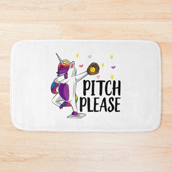 Item preview, Dabbing Unicorn Softball Girls Softball Dab Softball Gift Cute Softball Unicorn Pitch Please Black designed and sold by janyah-nair.