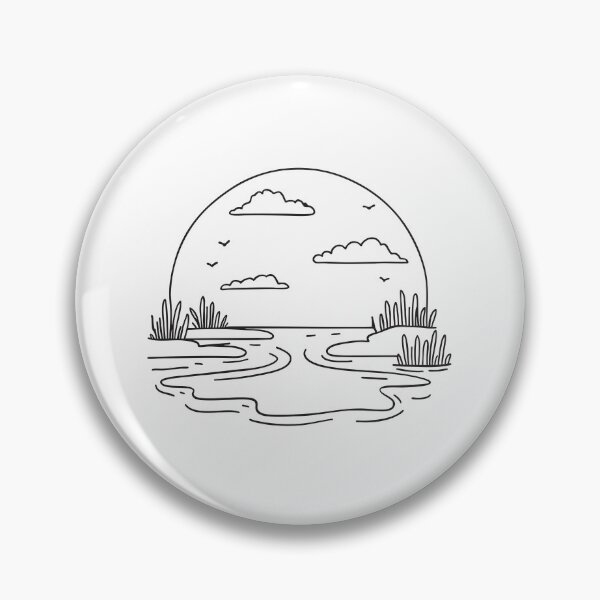 Artikelvorschau, Eine weitläufige Feuchtregion mit flachem Wasser in Skizzenform entworfen und verkauft von rasagamastore.