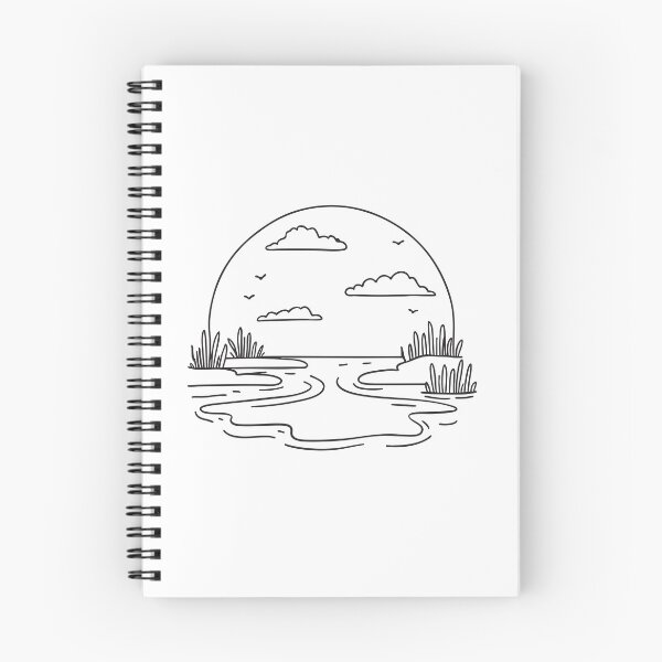 Item preview, A vast wetland with shallow water in sketch style designed and sold by rasagamastore.