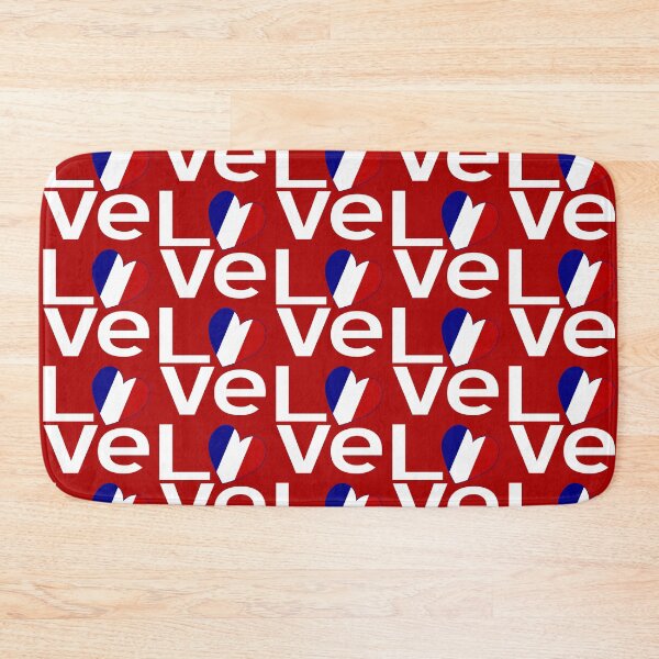 Item preview, French Flag LOVE Heart Design – Red & White Typography designed and sold by AuntieShoe.