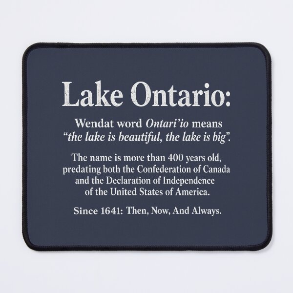 Artikelvorschau, Geschichte des Ontariosees, Definition eines indigenen Wortes entworfen und verkauft von HowToCanadian.