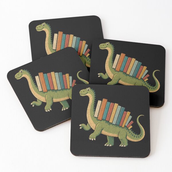 Item preview, Retro Dinosaur Carries Books Vintage Library Reader designed and sold by Moizento.