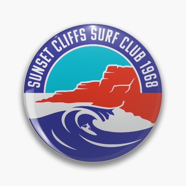 Item preview, Sunset Cliffs Surf Club 1968 Wave Badge designed and sold by NUSA NIPA.