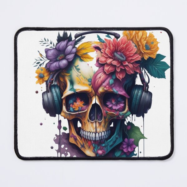 Item preview, Colorful Music Skull designed and sold by timiparkerart.