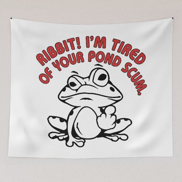 Item preview, Ribbit! I’m Tired of Your Pond Scum – Funny Tired Frog Humor designed and sold by artworkathome.