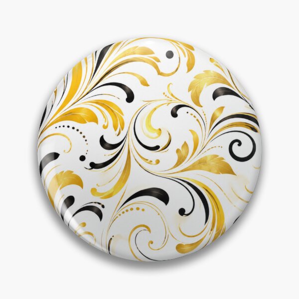 Item preview, Golden Noir Baroque Pattern designed and sold by Julie Leisure Gardening.