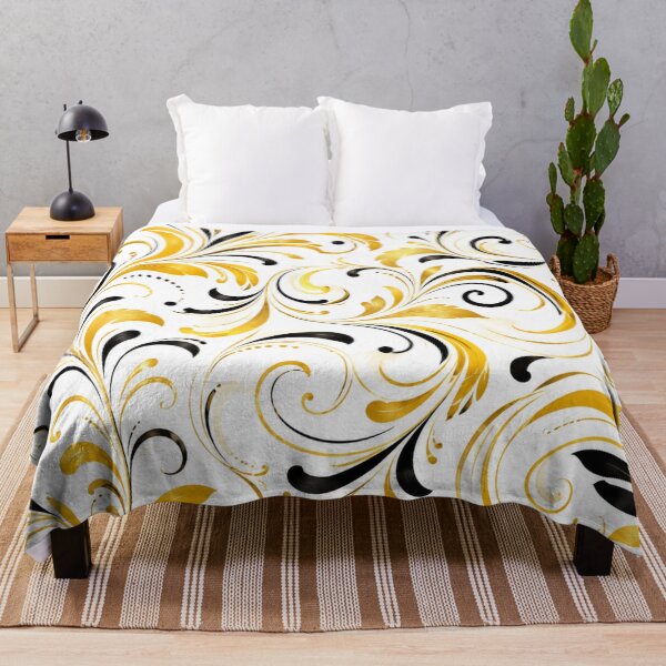Item preview, Golden Noir Baroque Pattern designed and sold by Julie Leisure Gardening.