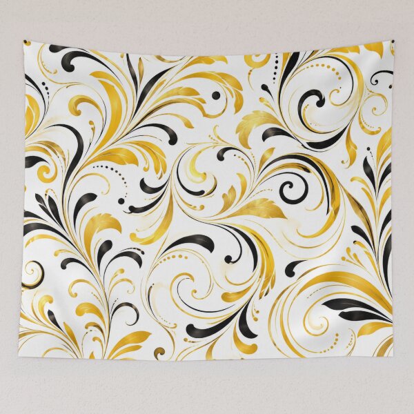 Item preview, Golden Noir Baroque Pattern designed and sold by Julie Leisure Gardening.