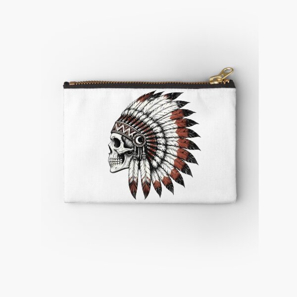 Item preview, Skull Warrior Feather Headdress Crescent Moon designed and sold by Linework Studio.