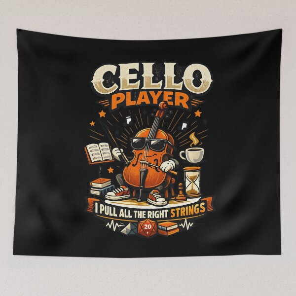 Item preview, Cello Player - I Pull All the Right Strings designed and sold by SidTastic .