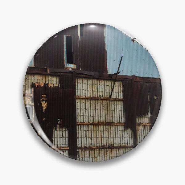 Item preview, Rusty Industrial Warehouse With Corrugated Metal Exterior and Dilapidated Facade designed and sold by Nmallia.