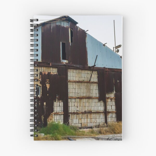 Item preview, Rusty Industrial Warehouse With Corrugated Metal Exterior and Dilapidated Facade designed and sold by Nmallia.