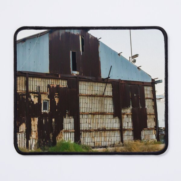 Item preview, Rusty Industrial Warehouse With Corrugated Metal Exterior and Dilapidated Facade designed and sold by Nmallia.