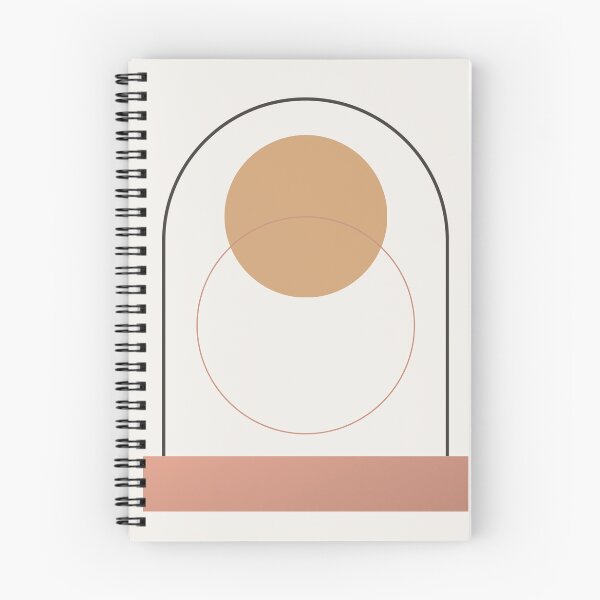 Item preview, Minimalist abstract art print with geometric arches and warm earth tones circles. designed and sold by Diseño que alegran tu día.