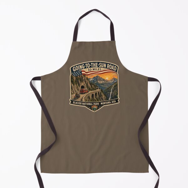 Item preview, Going-to-the-Sun Road Glacier National Park USA Motorcycle RV Car TShirt & Sticker 11 designed and sold by OuterShellUK.