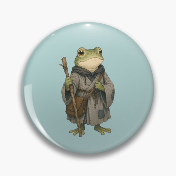 Item preview, Frog Monk Traveler - Anthropomorphic RPG Character Fantasy Wanderer Art designed and sold by Knacky Print.