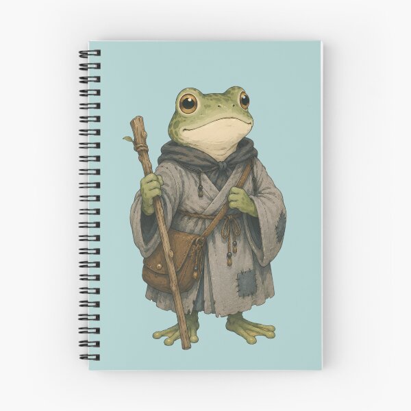 Item preview, Frog Monk Traveler - Anthropomorphic RPG Character Fantasy Wanderer Art designed and sold by Knacky Print.