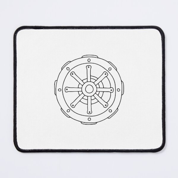 Item preview, Doodle illustration of a round vault door with thick bolts designed and sold by rasagamastore.